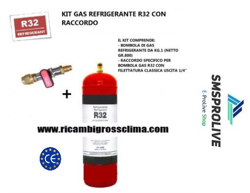 TARIFS KIT DE GAZ RÉFRIGÉRANT R32 CYLINDRE DE 1 KG