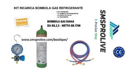 TARIFS KIT REMPLISSAGE GAZ RÉFRIGÉRANT CYL R404A KG.2,5