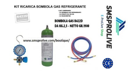 TARIFS KIT REMPLISSAGE GAZ RÉFRIGÉRANT CYL R422D KG.2,5